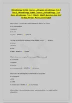 Microbiology Test &num;1 Chapter 1&comma; Delgado Microbiology Ch 1-3&NewLine;Test 1 &comma; Microbiology Test &num;1 Chapter 2&comma; Microbiology - Test&NewLine;Bank&comma; Microbiology Test &num;1 Chapter 3 With Questions And Well&NewLine;Verified Answers Actual Exam&excl;&excl;&excl; 2026