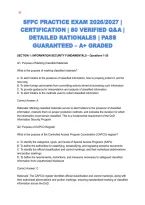 SFPC PRACTICE EXAM 2026&sol;2027 &vert; CERTIFICATION &vert; 80 VERIFIED Q&A &vert; DETAILED RATIONALES &vert; PASS GUARANTEED &ndash; A&plus; GRADED