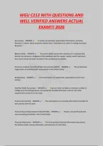 WGU C213 WITH QUESTIONS AND&NewLine;WELL VERIFIED ANSWERS ACTUAL&NewLine;EXAM&excl;&excl;&excl; 2026