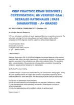 CDIP PRACTICE EXAM 2026&sol;2027 &vert; CERTIFICATION &vert; 80 VERIFIED Q&A &vert; DETAILED RATIONALES &vert; PASS GUARANTEED &ndash; A&plus; GRADED