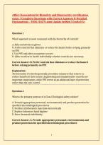ABSA &lpar;Association for Biosafety and Biosecurity&rpar; certification exam&period; &vert; Complete Questions with Correct Answers & Detailed Explanations &ndash; 2026&sol;2027 Latest Update Verified &vert; Graded A&plus;
