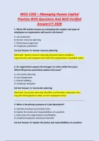 WGU C202 &ndash; Managing Human Capital&NewLine;Practice With Questions And Well Verified&NewLine;Answers&excl;&excl;&excl; 2026