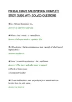 Psi Real Estate Salesperson Complete&NewLine;Study Guide With Solved Questions&NewLine;