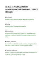 Psi Real Estate Salesperson&NewLine;Comprehensive Questions And Correct&NewLine;Answers