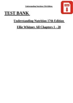 Test Bank for Understanding Nutrition 17th Edition by Ellie Whitney&comma; Sharon Rady Rolfes & Haiyan Maier &vert; Chapters 1&ndash;20 Complete &vert; ISBN 9780357974278