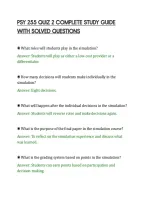 Psy 255 Quiz 2 Complete Study Guide&NewLine;With Solved Questions&NewLine;