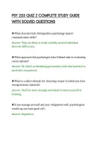 Psy 255 Quiz 2 Complete Study Guide&NewLine;With Solved Questions