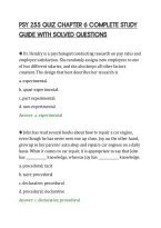 Psy 255 Quiz Chapter 6 Complete Study&NewLine;Guide With Solved Questions