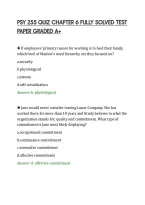 Psy 255 Quiz Chapter 6 Fully Solved Test&NewLine;Paper Graded A&plus;&NewLine;