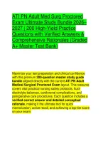 ATI PN Adult Med Surg Proctored Exam Ultimate Study Bundle 2026-2027&colon; 200 Questions