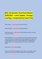 &NewLine;BIOL 210 Genetics Final Exam Review &NewLine;2026&sol;2027 &ndash; Latest Update &vert; Portage &NewLine;Learning &vert; Comprehensive Exam Prep &NewLine; &NewLine; &NewLine;
