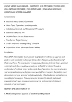 Ladwp Meter Reader Exam &ndash; Questions And Answers &vert; Verified And&NewLine;Well Detailed Answers &vert; Plus Rationales &vert; Download And Pass &vert;&NewLine;Latest Exam Update 2026&sol;2027