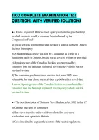 Tico Complete Examination Test&NewLine;Questions With Verified Solution