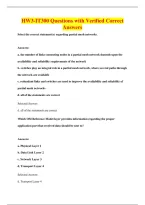 HW3-IT300 Questions with Verified Correct&NewLine;Answers
