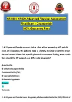 NR 509 Advanced Physical Assessment &ndash; Week 1 Midterm Exam Practice Questions and Verified Answers &vert; Chamberlain University Nursing Exam Review&NewLine;&NewLine;