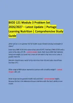  &NewLine;BIOD 121 Module 3 Problem Set &NewLine;2026&sol;2027 &ndash; Latest Update &vert; Portage &NewLine;Learning Nutrition &vert; Comprehensive Study Guide &NewLine;