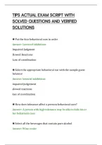 Tips Actual Exam Script With&NewLine;Solved Questions And Verified&NewLine;Solutions