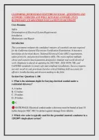 California Journeyman Electrician Exam &ndash; Questions And &NewLine;Answers &vert; Verified And Well Detailed Answers &vert; Plus &NewLine;Rationales &vert; Guaranteed Pass &vert; Latest Exam Update