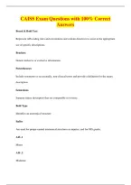 CAISS Exam Questions with 100&percnt; Correct&NewLine;Answers