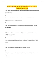 CAISS Exam Review Questions with 100&percnt;&NewLine;Correct Answers