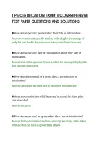 Tips Certification Exam 8 Comprehensive&NewLine;Test Paper Questions And Solutions&NewLine;