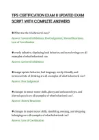 Tips Certification Exam 8 Updated Exam&NewLine;Script With Complete Answers&NewLine;