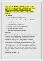 Iowa Dental Board Jurisprudence Exam &ndash; &NewLine;Questions And Answers &vert; Verified And Well &NewLine;Detailed Answers &vert; Plus Rationales &vert; &NewLine;Download And Pass &vert; Latest Exam Update &NewLine;2026&sol;2027 