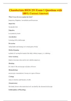 Chamberlain BIOS 251 Exam 1 Questions with&NewLine;100&percnt; Correct Answers