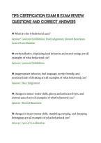 Tips Certification Exam Iii Exam Review&NewLine;Questions And Correct Answers&NewLine;