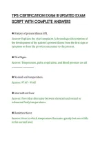 Tips Certification Exam Iii Updated Exam&NewLine;Script With Complete Answers
