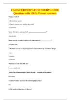 CAISS CERTIFICATION STUDY GUIDE&NewLine;Questions with 100&percnt; Correct Answers