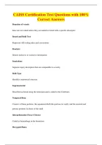 CAISS Certification Test Questions with 100&percnt;&NewLine;Correct Answers
