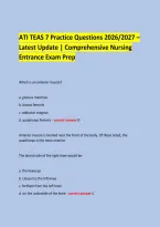  &NewLine;ATI TEAS 7 Practice Questions 2026&sol;2027 &ndash; Latest Update &vert; Comprehensive Nursing Entrance Exam Prep &NewLine; &NewLine;