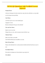 NCOA Q1 Questions with Verified Correct&NewLine;Answers