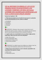 Nr 566 Midterm Chamberlain Advanced &NewLine;Pharmacology Exam Questions And &NewLine;Answers &vert; Verified And Well Detailed &NewLine;Answers &vert; Plus Rationales &vert; Download And &NewLine;Pass &vert; Latest Exam Update 2026&sol;2027 