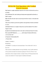 NCOA DL Test Questions with Verified&NewLine;Correct Answers
