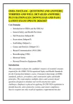Osha 510 Exam &ndash; Questions And Answers &vert; &NewLine;Verified And Well Detailed Answers &vert; &NewLine;Plus Rationales &vert; Download And Pass &vert; &NewLine;Latest Exam Update 2026&sol;2027