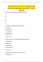 BIOS 251 Exam 2 Review Chamberlain&NewLine;University Questions with 100&percnt; Correct&NewLine;Answers