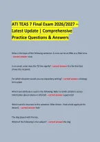  &NewLine;ATI TEAS 7 Final Exam 2026&sol;2027 &ndash; &NewLine;Latest Update &vert; Comprehensive Practice Questions & Answers &NewLine; &NewLine;