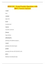 BIOS 251 - Exam Practice Questions with&NewLine;100&percnt; Correct Answers