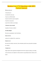Business Law C713 Questions with 100&percnt;&NewLine;Correct Answers