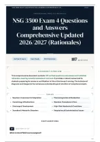 NSG 3500 Exam 4 Questions and Answers Comprehensive Updated 2026&sol;2027 &lpar;Rationales&rpar;