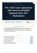 NSG 3130 Exam 4 Questions and Answers Detailed Updated 2026&sol;2027 &lpar;Rationales&rpar;