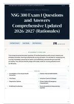 NSG 300 Exam 1 Questions and Answers Comprehensive Updated 2026&sol;2027 &lpar;Rationales&rpar;