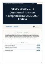 STATS 1000 Exam 1 Questions & Answers Comprehensive 2026&sol;2027 Edition