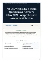 NR 566 Weeks 3 & 4 Exam Questions & Answers 2026&sol;2027 Comprehensive Assessment Review