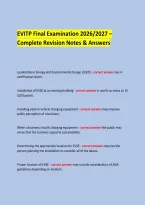 EVITP Final Examination 2026&sol;2027 &ndash; Complete Revision Notes & Answers &NewLine;  &NewLine;