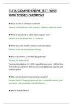 Tleta Comprehensive Test Paper&NewLine;With Solved Questions&NewLine;