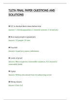 Tleta Final Paper Questions And&NewLine;Solutions