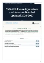 NSG 4100 Exam 4 Questions and Answers Detailed Updated 2026&sol;2027